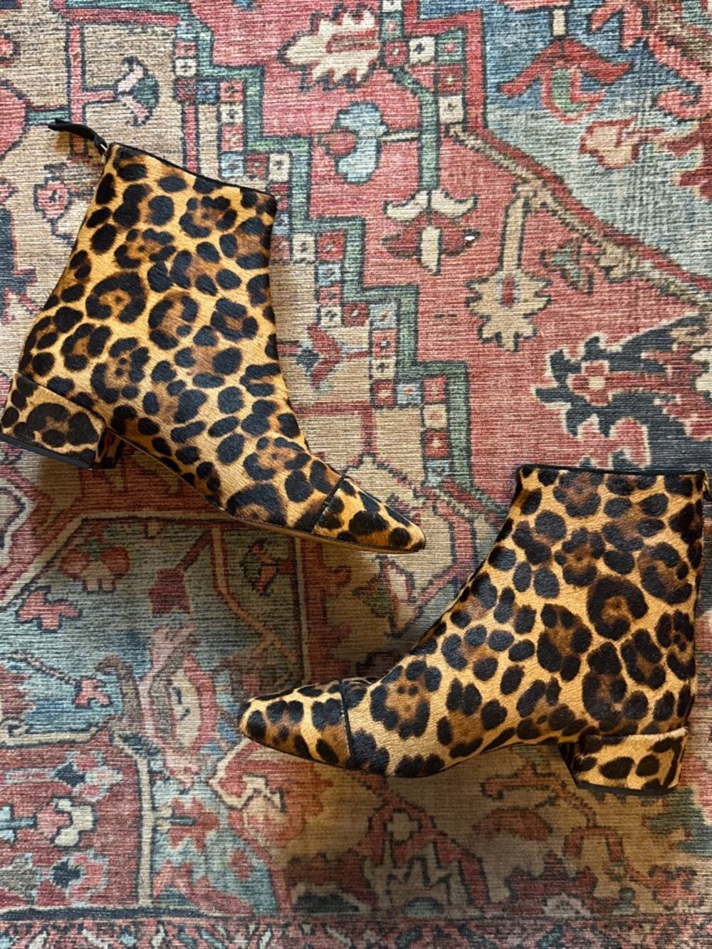 Jcrew Pony Hair Leopard Print Boots